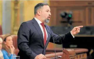  ?? ?? Abascal, durante un pleno del Congreso // JAIME GARCÍA