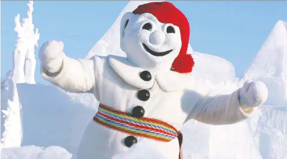  ?? QUEBEC CITY WINTER CARNIVAL ?? Bonhomme Carnaval has been the mascot of the Quebec City Winter Carnival since 1954. This year he'll wear a mask to promote safety for its many visitors.