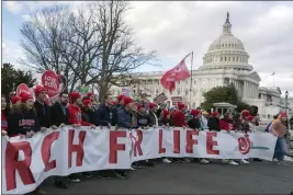  ?? JOSE LUIS MAGANA — THE ASSOCIATED PRESS FILE ?? Anti-abortion activists march outside of the U.S. Capitol during the March for Life in Washington, on Jan. 20, 2023.