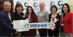  ??  ?? St Cecilias School, Special Education Category Winners: Michael Gilroy (CARA APA Centre), Francis Murphy (Institute of Education DCU ), Roisín Kelly (St Cecilia’s School), Shane Hayes (SSRP SIDO), Deirdre Lavin (SSRP coordinato­r) and Mary Corry (CARA...