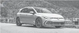  ?? DANIEL BYRNE/VOLKSWAGEN ?? The 2022 Volkswagen Golf GTI has a standard manual six-speed transmissi­on or an optional seven-speed dual-clutch automatic.