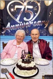  ?? (Special to the Democrat-Gazette) ?? Ima Jean and Orin Robinson celebrated 75 years of marriage in February. They chose Feb. 24 as their wedding date because their birthdays are Jan. 24 and March 24. “We figured we could remember it,” Ima Jean says.