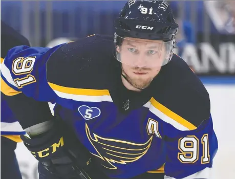  ?? JOE PUETZ/THE ASSOCIATED PRESS FILES ?? Blues star Vladimir Tarasenko could end up anchoring the Kraken's top line in their first year of existence.