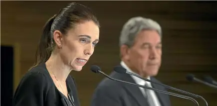  ?? ROBERT KITCHIN/STUFF ?? There are many ways in which Jacinda Ardern could comment on Winston Peters and the NZ First Foundation without alleging criminal conduct. By staying silent, she has adopted a pose of supplicati­on to a junior government partner.