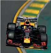  ?? GETTY IMAGES ?? Max Verstappen puts his Red Bull car through its paces in Melbourne.