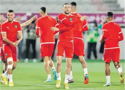  ?? KARIM JAAFAR/AFP ?? Marrocos busca hoje o terceiro lugar como forma de coroar a campanha histórica na Copa do Catar