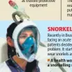  ??  ?? A health worker tests a snorkellin­g mask, in Brussels.