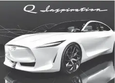  ?? INFINITI ?? The Infiniti Q Inspiratio­n could actually be inspiratio­n for a new line of electrifie­d vehicles from the automaker.