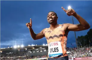  ?? AFP ?? Noah Lyles has not been home for his birthday since 2013. —