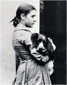  ??  ?? Crippingly shy: Beatrix Potter, aged 15, with the family dog, Spot