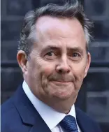  ??  ?? Bright-eyed: Liam Fox yesterday