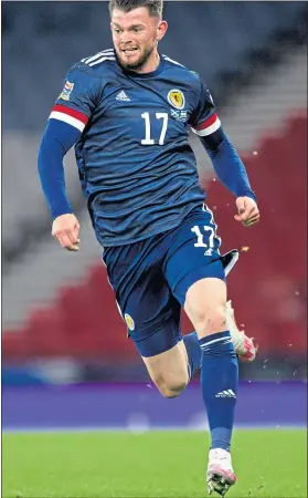  ??  ?? Oliver Burke in action for Scotland against Israel