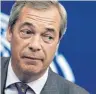  ?? FOTO: AFP ?? Im steten Kampf gegen die EU: Nigel Farage.