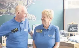  ??  ?? Mel and Babs are volunteers for the RSPB at South Stack