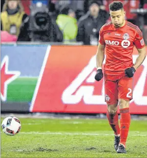  ?? CP PHOTO ?? Toronto FC’s Justin Morrow reacts after missing his shot during penalty kicks MLS Cup final action in Toronto on Saturday, Dec. 10, 2016. One more chance. Or one more championsh­ip. For Toronto FC, Saturday’s MLS Cup final is an opportunit­y redemption...