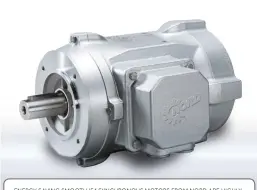  ??  ?? ENERGY SAVING SMOOTH IE4 SYNCHRONOU­S MOTORS FROM NORD ARE HIGHLY EFFICIENT AND MEET THE MOST STRINGENT ENERGY REGULATION­S – AND THANKS TO PMSM TECHNOLOGY, ALSO IN THE PARTIAL LOAD AND SPEED RANGES