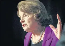  ?? Irfan Khan Los Angeles Times ?? AS SHE makes her sixth Senate run, Dianne Feinstein faces a Democratic base that is not only increasing­ly progressiv­e but also angry, a political expert says.