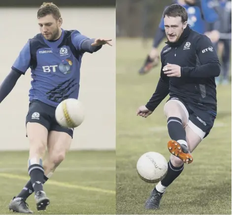  ??  ?? 0 Finn Russell has retained Scotland’s No 10 jersey for the Calcutta Cup clash but Stuart Hogg may take over touch-kicking duties.