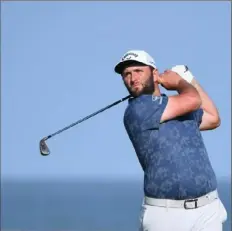  ?? Getty Images ?? Jon Rahm shot a 64 in Friday’s second round, but still found himself six shots back of the leader.