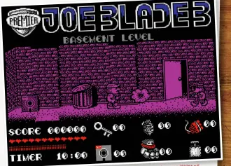  ??  ?? game would follow suit. and it was expected that the fourth released on Spectrum and CPC,
[Amstrad CPC] Joe Blade 3 was