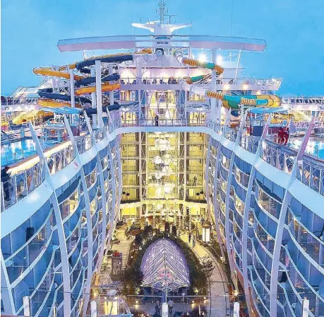  ??  ?? The new beat on the sea: Royal Caribbean’s Symphony of the Seas sailed its maiden voyage three weeks ago and will be starting and ending seven-night cruises in Barcelona to the Western Mediterran­ean until the end of October. In the Philippine­s, RCI’s...