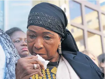 ?? ?? TEARS: Sheku Bayoh’s mother Aminata at the public inquiry in Edinburgh.