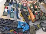  ?? PHOTO BY LONG BEACH POLICE DEPARTMENT VIA AP ?? Weapons and ammunition were seized from a cook at a Los Angeles-area hotel who allegedly threatened a mass shooting in August.