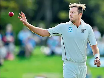  ??  ?? New Zealand star pacer Tim Southee in this file photo.
