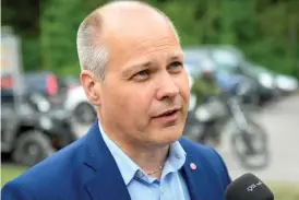  ?? Bild: FREDRIK SANDBERG/TT ?? BEKRÄFTAR. Justitiemi­nister Morgan Johansson (S) bekräftar att Polismyndi­gheten föredrar Borås framför Halmstad som placering för landets femte polishögsk­ola.