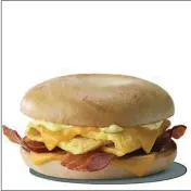  ?? COURTESY OF MCDONALD’S ?? McDonald’s brought back its bagel sandwiches for breakfast. They’re available in three varieties including this bacon, egg and cheese option.