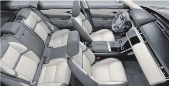  ?? FOTO: JAGUAR/LAND ROVER/DPA ?? Für den neuen Range Rover Velar hat sich Land Rover mit einem Möbeldesig­ner zusammenge­tan, der für die Sitze einen eigenen Stoff entwickelt hat.