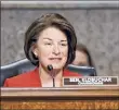  ?? Greg Nash / Associated Press ?? Sen. Amy Klobuchar has offered a bill to overhaul antitrust law.