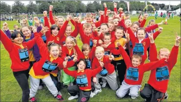  ?? Pictures: Nick Ponty ?? These kids were just some of the 3000 who were left feeling champion.