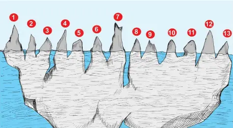  ??  ?? Tips of Zimbabwe’s economic iceberg