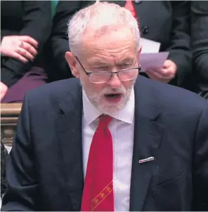  ??  ?? Labour leader Jeremy Corbyn in full flow in the House of Commons