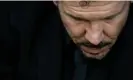  ?? Jorge Guerrero/AFP/ Getty Images ?? Diego Simeone stares at the floor during the game. Photograph: