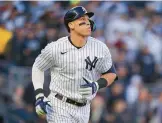  ?? AP FILE ?? Reigning American League MVP Aaron Judge agreed to a nine-year, $360 million free agent contract to remain with the Yankees, according to reports Wednesday.