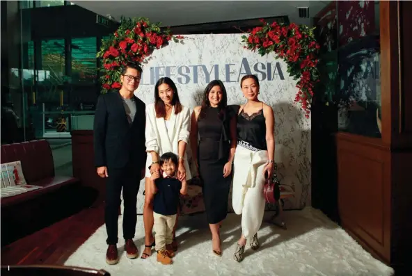  ??  ?? 1 Lifestyle Asia's Editor-In-Chief Dong Ronquillo with Mikaela Lagdameo and son Maxen
2 Joel del Prado, Tina Cuevas, Carla del Prado 3 Kidd Tan Dee and Eric Thomas Dee