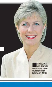  ??  ?? TRAGIC: Jill Dando was shot dead outside her home in 1999