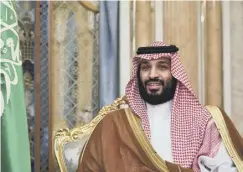  ??  ?? 0 Saudi Arabia’s Crown Prince Mohammed bin Salman