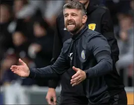  ?? ?? St Mirren manager Stephen Robinson admits pressure is tough