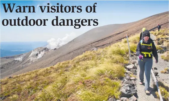  ?? Photo / File ?? The Tongariro Alpine Crossing. Even in summer, conditions can change quickly in the mountains.