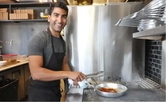  ?? KARON LIU PHOTOS/SPECIAL TO THE STAR ?? Shahir Massoud of Levetto suggests some tricks for cooking pasta, such as using some of the starchy water left over from boiling the pasta to help thicken a sauce.