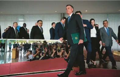  ?? ANDRESSA ANHOLETE/GETTY ?? Once dubbed “Trump of the Tropics,” Brazil’s Jair Bolsonaro has begun his transition of power after an election loss.