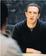  ?? JEFF ROBERSON / THE ASSOCIATED PRESS FILES ?? Facebook CEO Mark Zuckerberg is to testify next week in front of U.S. Congress.