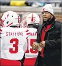  ?? GETTY IMAGES FILE ?? Ndamukong Suh’s dominance at Nebraska earned him a spot on the first-team defensive line along with Lee Roy Selmon (Oklahoma), Leon Hart (Notre Dame) and Ted Hendricks (Miami).