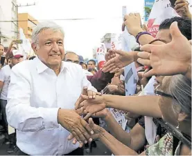  ?? DPA ?? Campaña. Andrés Manuel López Obrador, en un acto, este jueves.