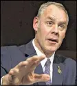  ?? ALEX WONG / GETTY IMAGES ?? Interior Secretary Ryan Zinke might prioritize developing coal, oil and natural gas over renewable projects on federal lands and waters.