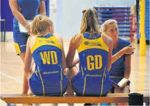  ??  ?? Team Bath Netball Academy head coach Lois Rideout (right) with Isla May (left), who is part of the U15 School Games squad