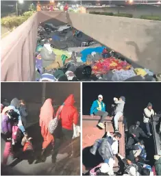  ?? FOTOS CORTESÍA DE PEDRO ULTRERAS ?? A pesar de las amenazas, los migrantes siguen su camino. En su odisea hacia Estados Unidos, los migrantes soportan el frío en México esperando.